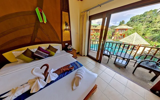 غرفة ديلوكس بسرير مزدوج أو سريرين منفصلين بإطلالة على المسبح بشرفة، Andamanee Boutique Resort Aonang Krabi 1/9
