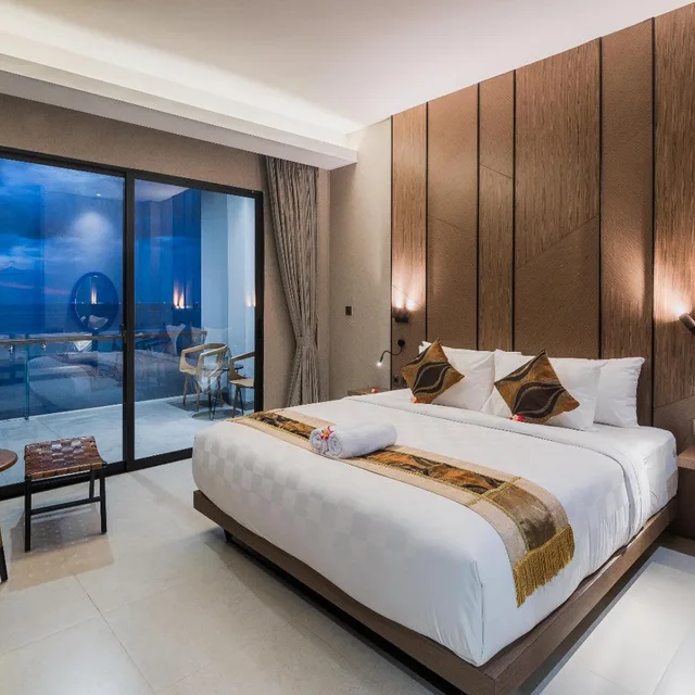 غرفة ديلوكس بسرير مزدوج بإطلالة على البحر، Padma Sari Hotel 1/10