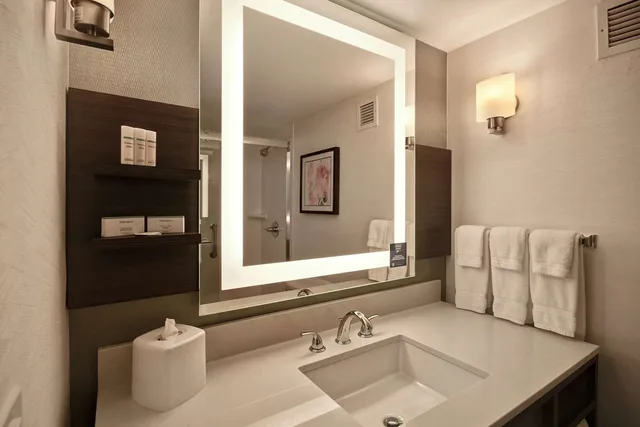 غرفة بريميوم بسريرين كوين، Hilton Garden Inn Detroit Metro Airport 4/10