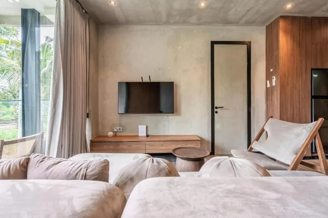 شقة ديلوكس بسريرين كوين بشرفة، Jungle Vista Boutique Suites Ubud 5/10
