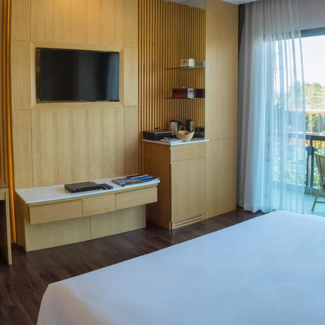 غرفة ديلوكس بسرير مزدوج بشرفة، North Hill City Resort 9/10