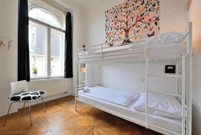 شقة تقليدية بسرير بطابقين بغرفتي نوم مع أريكة بمطبخ، Hybernska Apartments 2/10