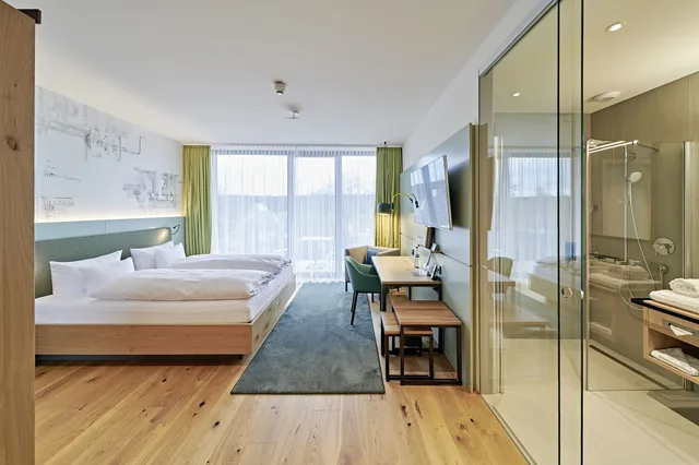 غرفة كومفورت بسرير كينج بشرفة، Hotel Federwerk 4/5