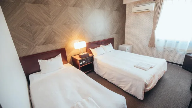غرفة قياسية بسريرين منفصلين في الملحق، Hotel AreaOne Miyazaki 1/1