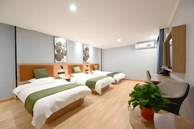 Guest Room, Triple, 3 Beds, Greentree Inn Suzhou Taiping Town High-Speed North Station Express Hotel 2/2