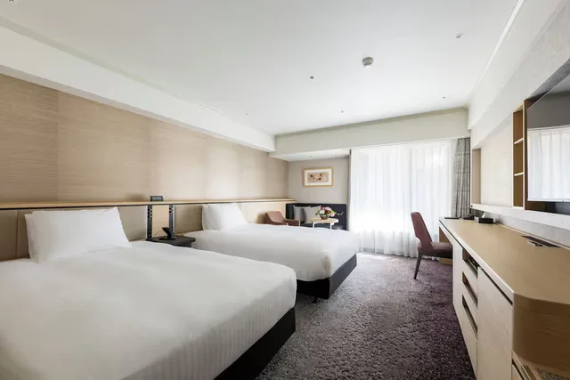 Room, Single, Twin Beds, Garden Side، Hotel Nikko Fukuoka 1/3
