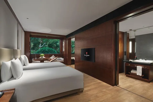 غرفة ديلوكس بسريرين بإطلالة على الحديقة، Tonino Lamborghini Hotel Suzhou 1/1