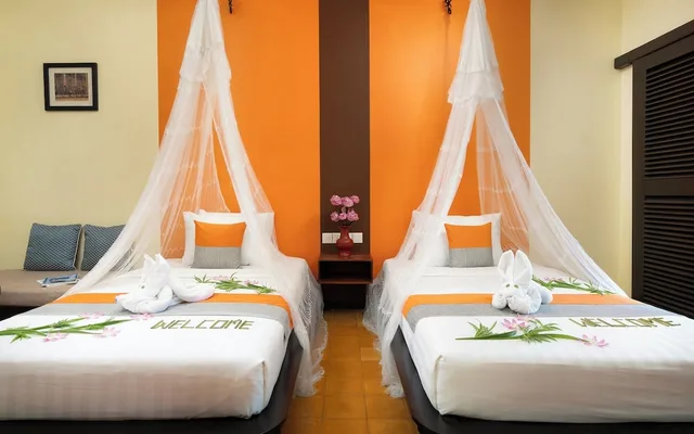 غرفة ديلوكس بسريرين منفصلين، Residence Indochine D'angkor 3/4