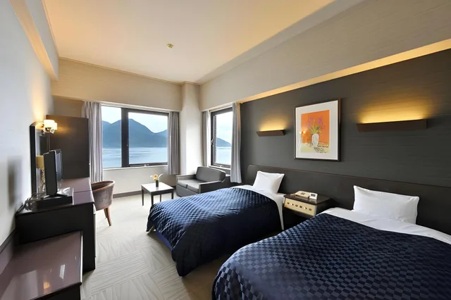 Room, Twin Beds, West Wing, Smoking، Miyajima Coral 1/1