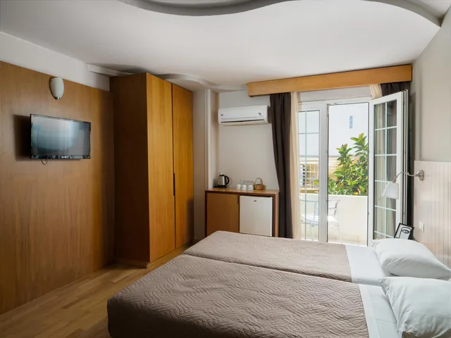 غرفة ديلوكس بسرير مزدوج أو سريرين منفصلين بإطلالة على الحديقة، El Greco Hotel 1/10