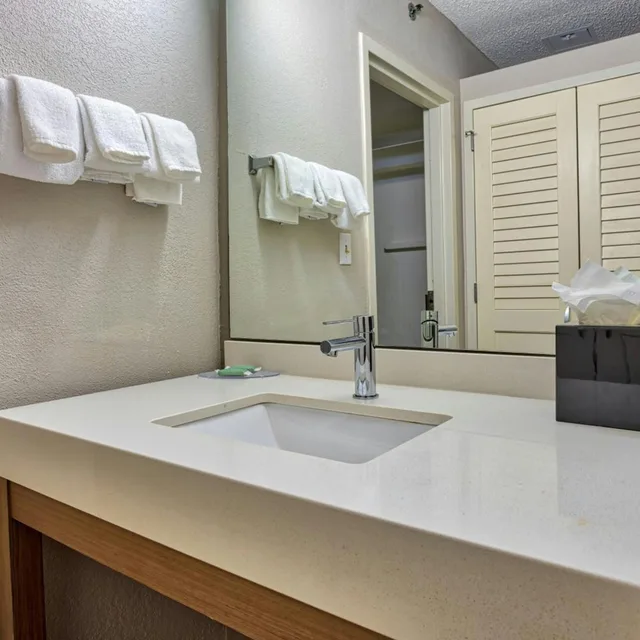 غرفة بسرير كينج مع أريكة بحوض استحمام لذوي الإعاقة، Courtyard Hampton 3/6