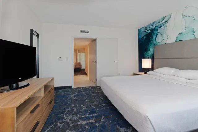 غرفة بسرير كينج بغرفة نوم واحدة مع أريكة لذوي الإعاقة، Embassy Suites By Hilton Tampa Usf Near Busch Gardens 1/6