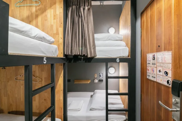 غرفة عائلية بأسرّة بطابقين، Timber Hostel 4/10
