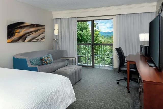 غرفة بسرير كينج بشرفة مع أريكة، Courtyard By Marriott Asheville 1/8