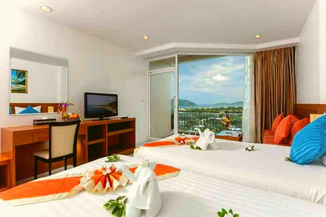 غرفة ديلوكس بسرير مزدوج أو سريرين منفصلين بإطلالة على البحر، The View Rawada Phuket 6/8