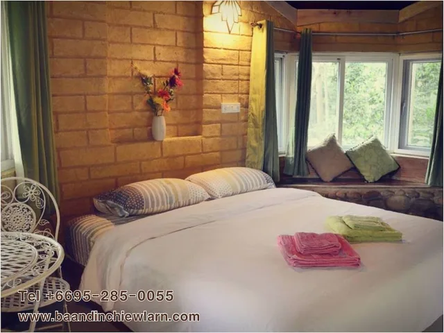 غرفة سوبيريور بسرير كوين بإطلالة على النهر بشرفة، Baandin Chiewlarn Resort 1/6