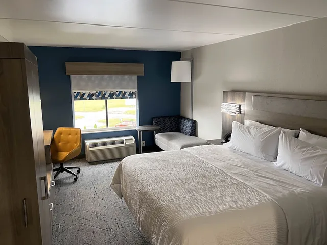 1 king bed standard mobility access tub، Holiday Inn Express Rocky Mount - Sports Center 2/5