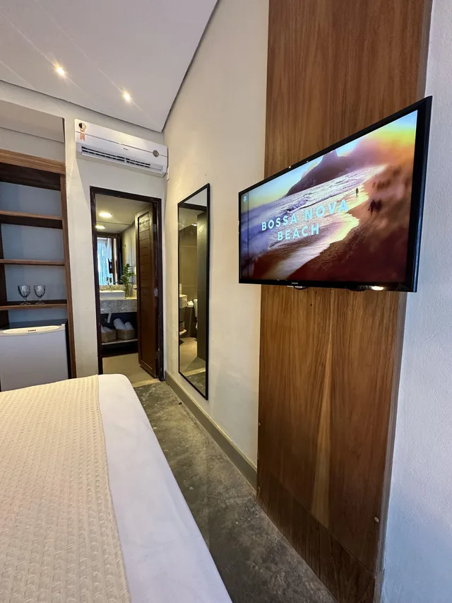 غرفة قياسية بسرير مزدوج بإطلالة على البحر، Hotel Da Pipa 10/10