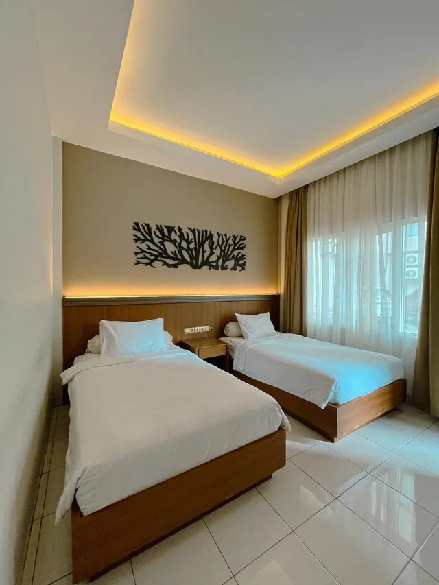 غرفة ديلوكس بسريرين للمدخنين، Front One Resort Indraloka 1/1