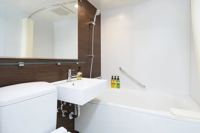 غرفة سوبيريور بسريرين منفصلين بإطلالة، Hotel Mystays Nishi-Shinjuku 3/3