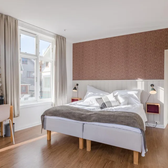 غرفة بسرير مزدوج أو سريرين منفصلين، Grand Hotell Egersund 1/10