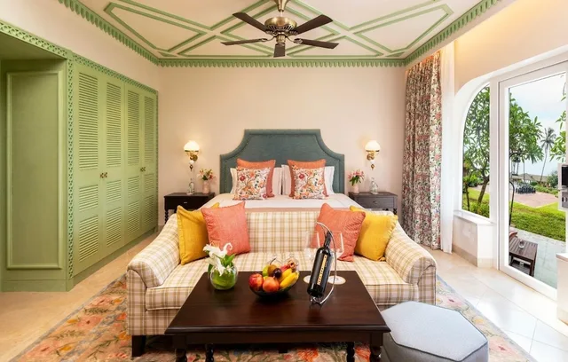 غرفة فاخرة بسرير كينج بإطلالة على الحديقة، Taj Fort Aguada Resort & Spa Goa 2/3