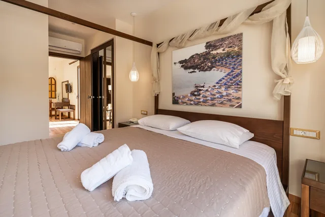 غرفة عائلية بشرفة بغرفة نوم واحدة، Ladiko Suites 1/5