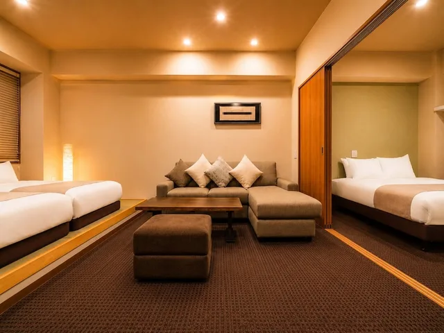 جناح سوبيريور بسرير كوين وسرير فردي بغرفة نوم واحدة بجاكوزي، Randor Residential Hotel Kyoto Suites 3/8