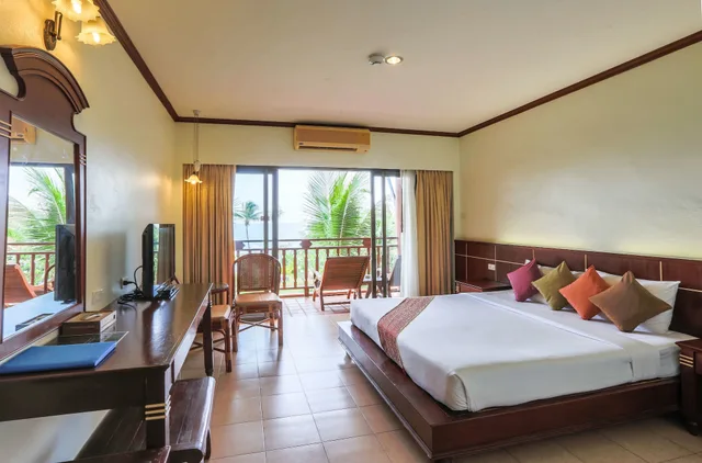 غرفة ديلوكس بسريرين منفصلين بإطلالة على البحر، LANTA CASUARINA BEACH RESORT 3/4