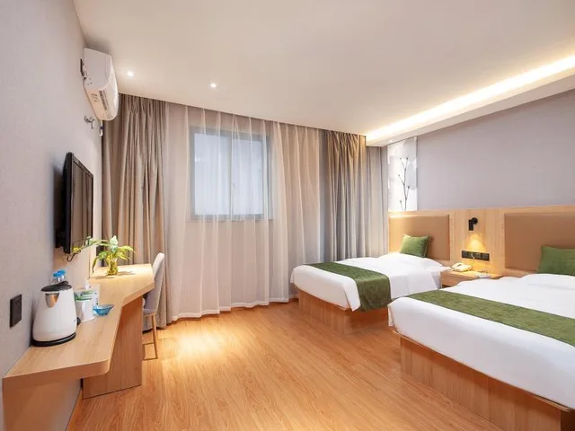 غرفة بسريرين منفصلين، GreenTree Inn Shanghai Jiading Anting Motor City Express Hotel 1/1