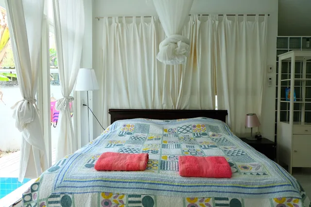 جناح عائلي بسريرين مزدوجين بغرفتي نوم، Franjipani Home 2/3