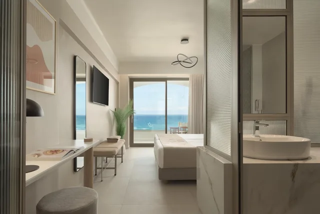 غرفة سوبيريور بسريرين منفصلين بإطلالة على البحر، Creta Star Hotel - Adults Only 7/10
