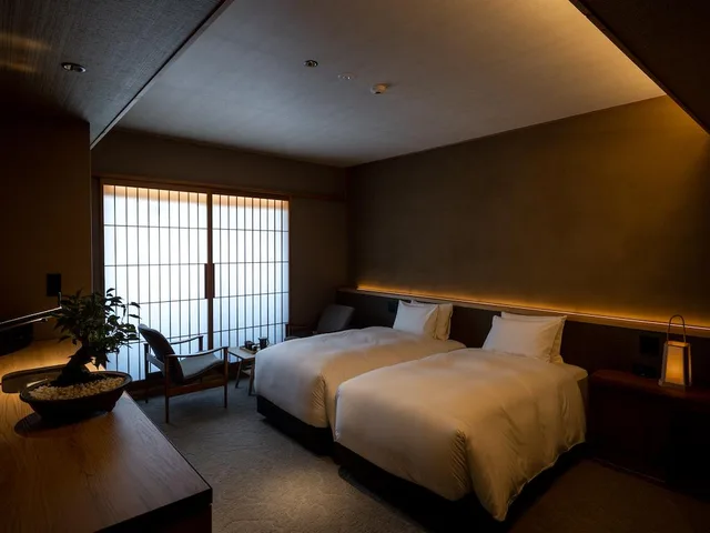 غرفة سوبيريور بسريرين منفصلين بحوض استحمام، Higashiyama Shikikaboku 1/1