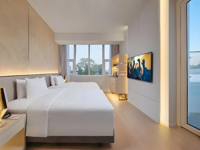 غرفة ديلوكس بسرير مزدوج أو سريرين منفصلين بشرفة، Hard Rock Hotel Pattaya 1/1