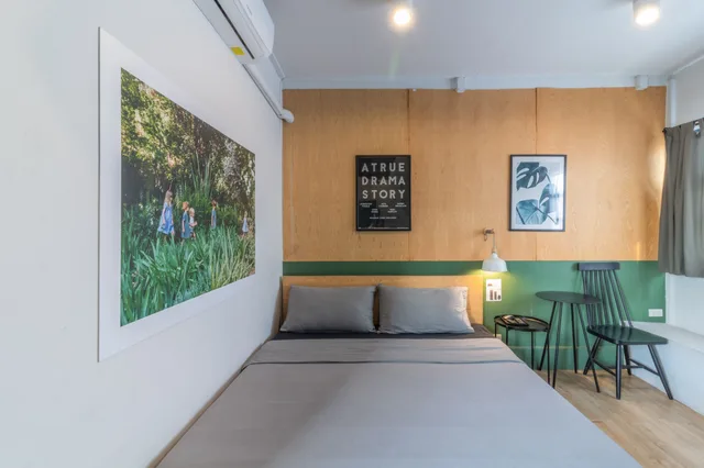 غرفة قياسية بسرير مزدوج بحمام خاص، Beige Poshtels Hostel 4/8