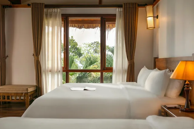 جناح عائلي بسرير كينج وسرير فردي، Mai Chau Hideaway Lake Resort 2/4