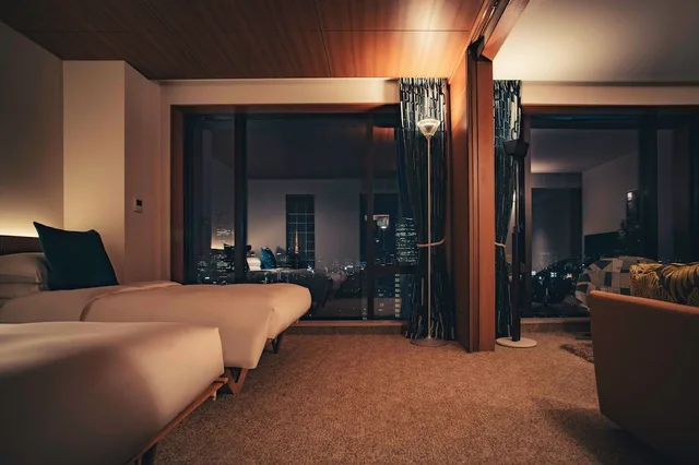 جناح بسريرين منفصلين بإطلالة على المدينة، The Aoyama Grand Hotel 3/10