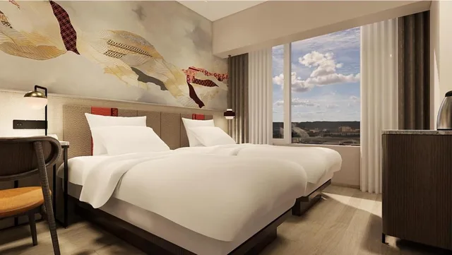 غرفة ديلوكس بسريرين منفصلين، Hotel Santika Lahat 1/1