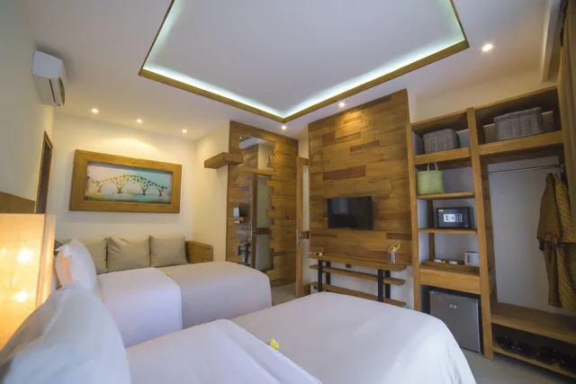 غرفة ديلوكس بسريرين منفصلين بإطلالة على المسبح، Ponte Villas 3/4