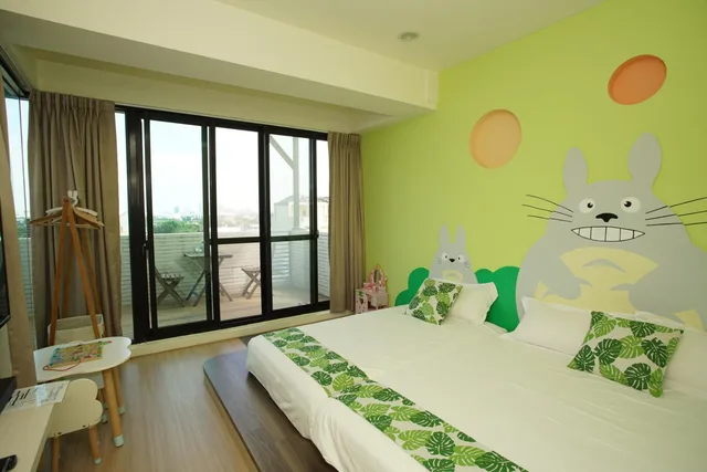 غرفة متصلة عائلية بسرير مزدوج وسرير فردي، Fat Snail Bnb 1/2