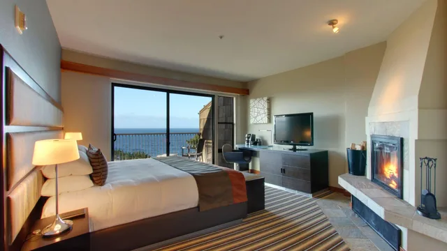 غرفة بسرير كينج بإطلالة على البحر، Hyatt Vacation Club At Highlands Inn 1/1