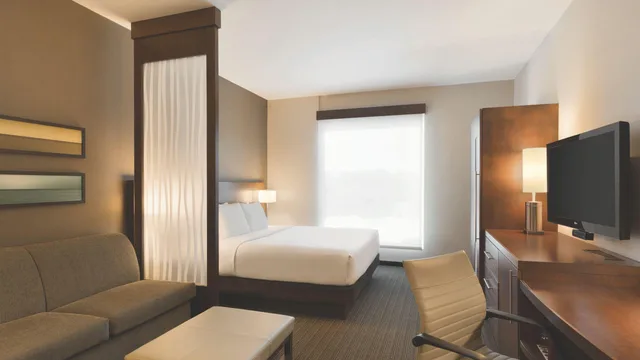 غرفة بسرير كينج مع أريكة، Hyatt Place Savannah Airport 1/1