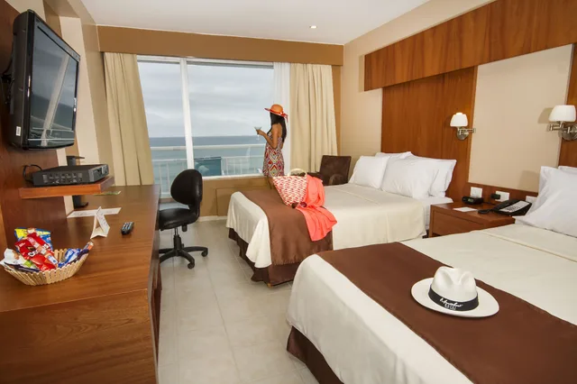 غرفة ديلوكس بسريرين مزدوجين بإطلالة على البحر بشرفة، Mantahost Hotel 6/10