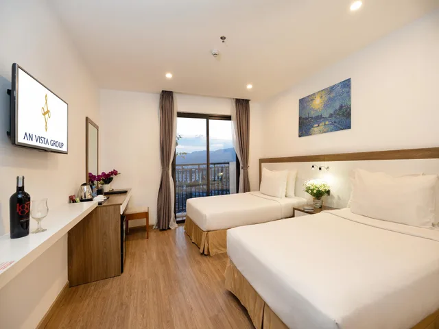 غرفة ديلوكس بسرير مزدوج أو سريرين منفصلين بشرفة، An Vista Hotel 2/5