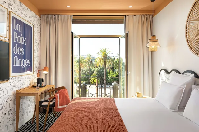غرفة سوبيريور بسرير كوين بإطلالة على الحديقة، Hotel Albert 1er Nice 1/5