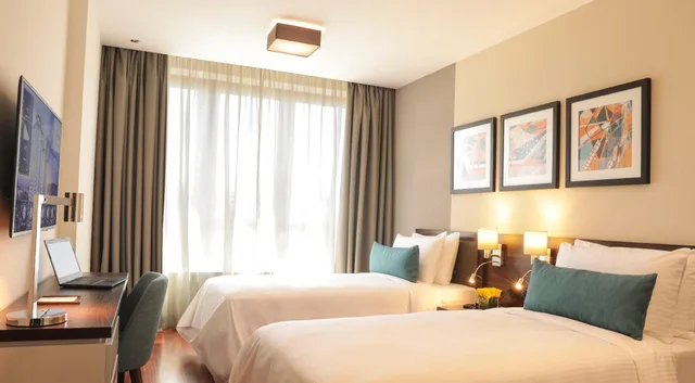 2 Bedrooms, Apartment, King and Twin Beds, City View, Bosmal Arjaan By Rotana 1/2