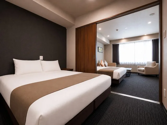 جناح فاخر بسريرين كوين مع أريكة بجاكوزي، Randor Residential Hotel Kyoto Suites 5/10