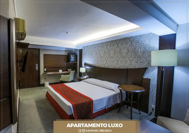 غرفة ديلوكس بسرير مزدوج، San Marco Hotel Brasilia 2/5