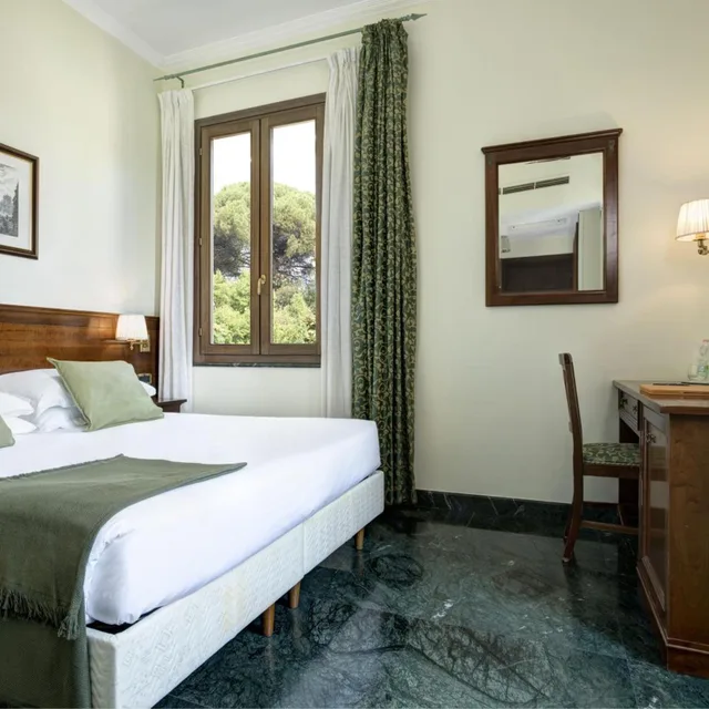 غرفة بسرير مزدوج أو سريرين منفصلين، Grand Hotel Del Gianicolo 4/10