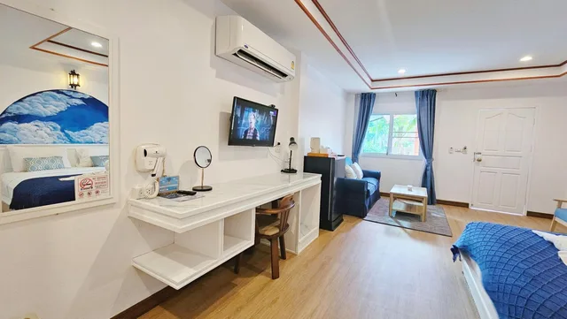 كوخ بسرير كينج بإطلالة على الحديقة، Phaithong Sotel Resort 4/10